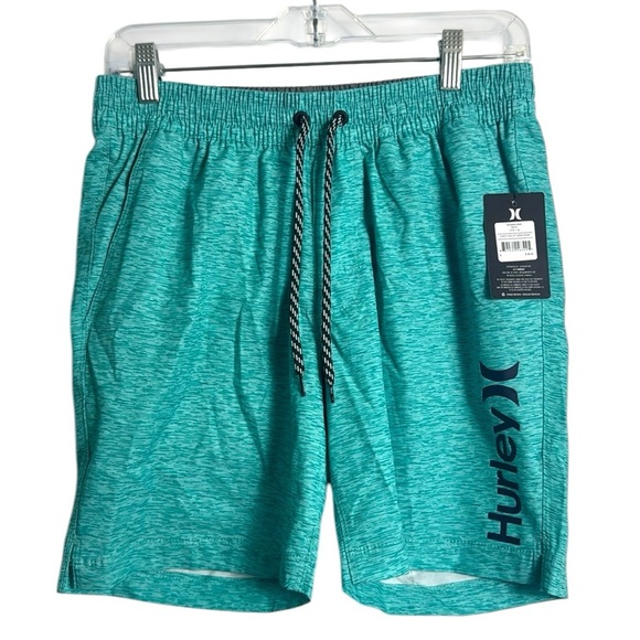 NWT Hurley Teal Blue Volley Swim Shorts Size Small - Picture 1 of 6